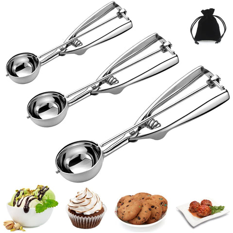 Cucharas Otetot para helado y galletas, porciones uniformes y controladas