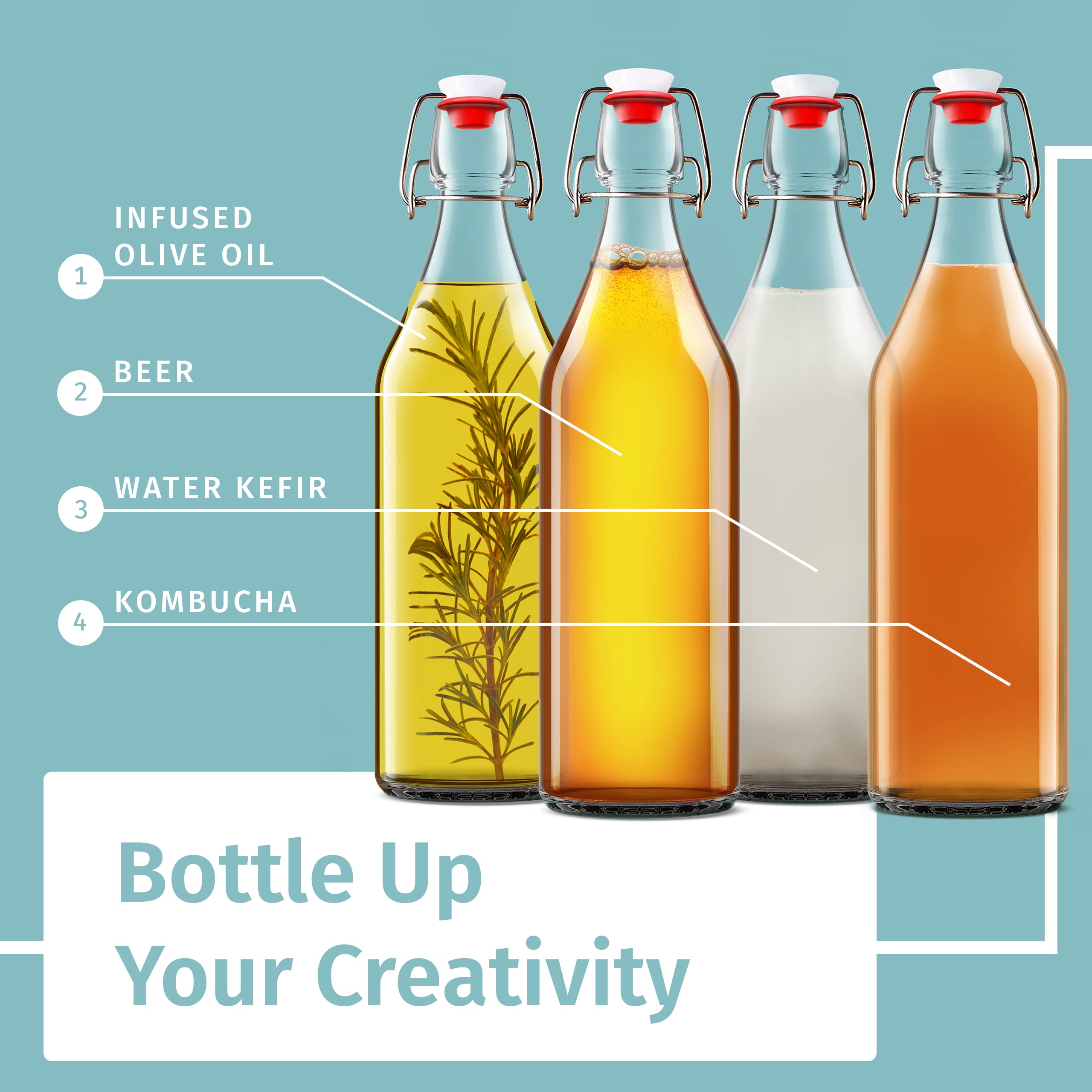Botella Otis Classic para kombucha y fermentación casera.