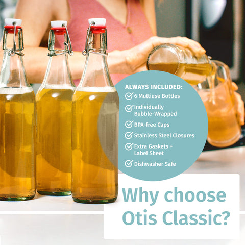 Botella Otis Classic para vino o ponche, diseño limpio y práctico.