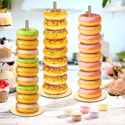 Otoolling Donut Stand Torre Dorado – ideal para bodas y celebraciones.