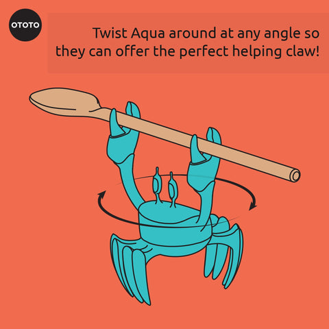 OTOTO Aqua Crab, detalle de patas que realza la estética de la cocina.