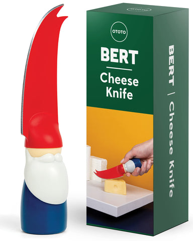 Cuchillo Bert de OTOTO para queso, diseño gnomico, corte preciso.