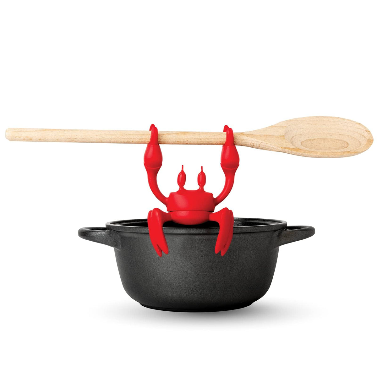 OTOTO cangrejo rojo, reposo-utensilios-silicona para cocina, mantiene utensilios ordenados y listos