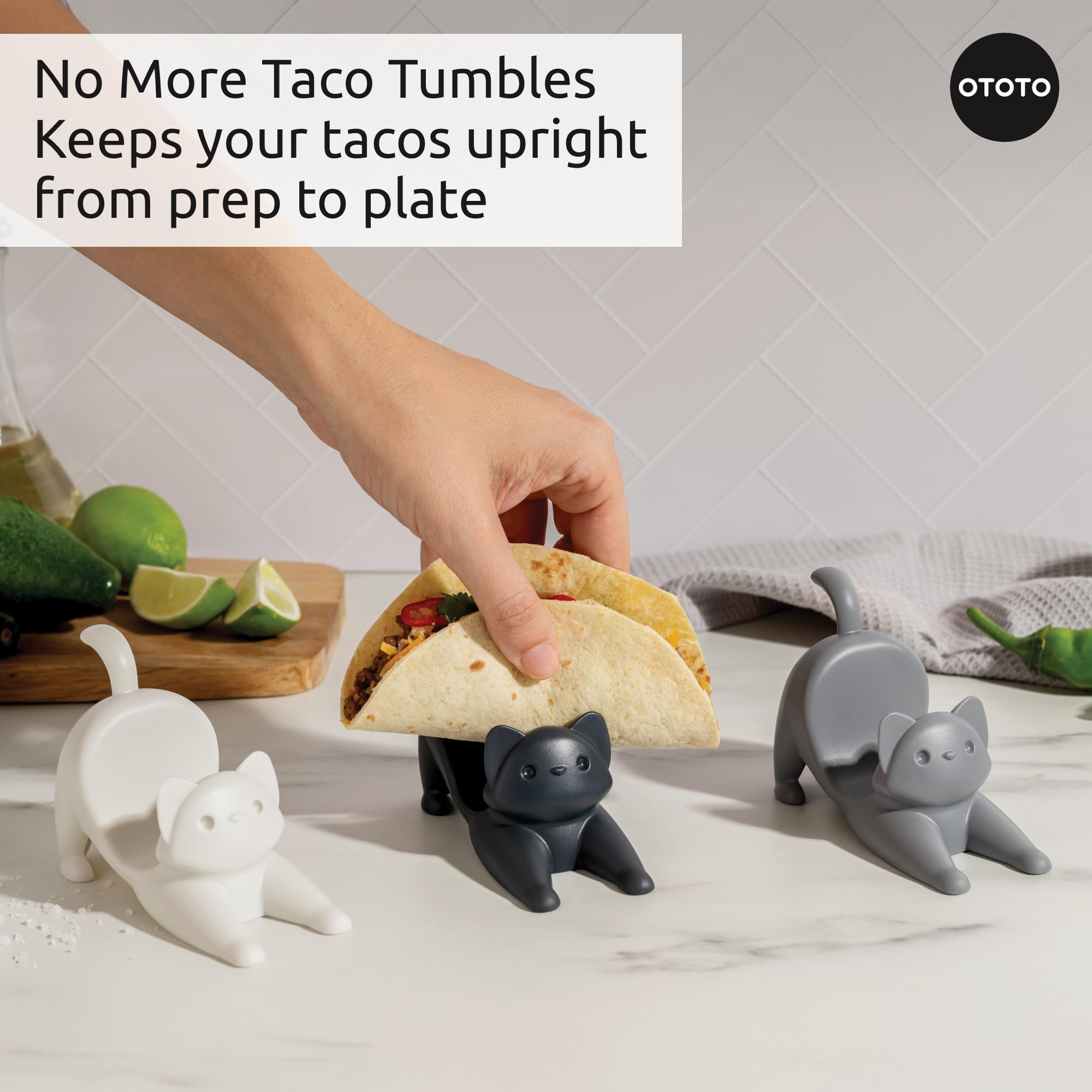 OTOTO Catos, bandeja para tacos para presentar con limpieza