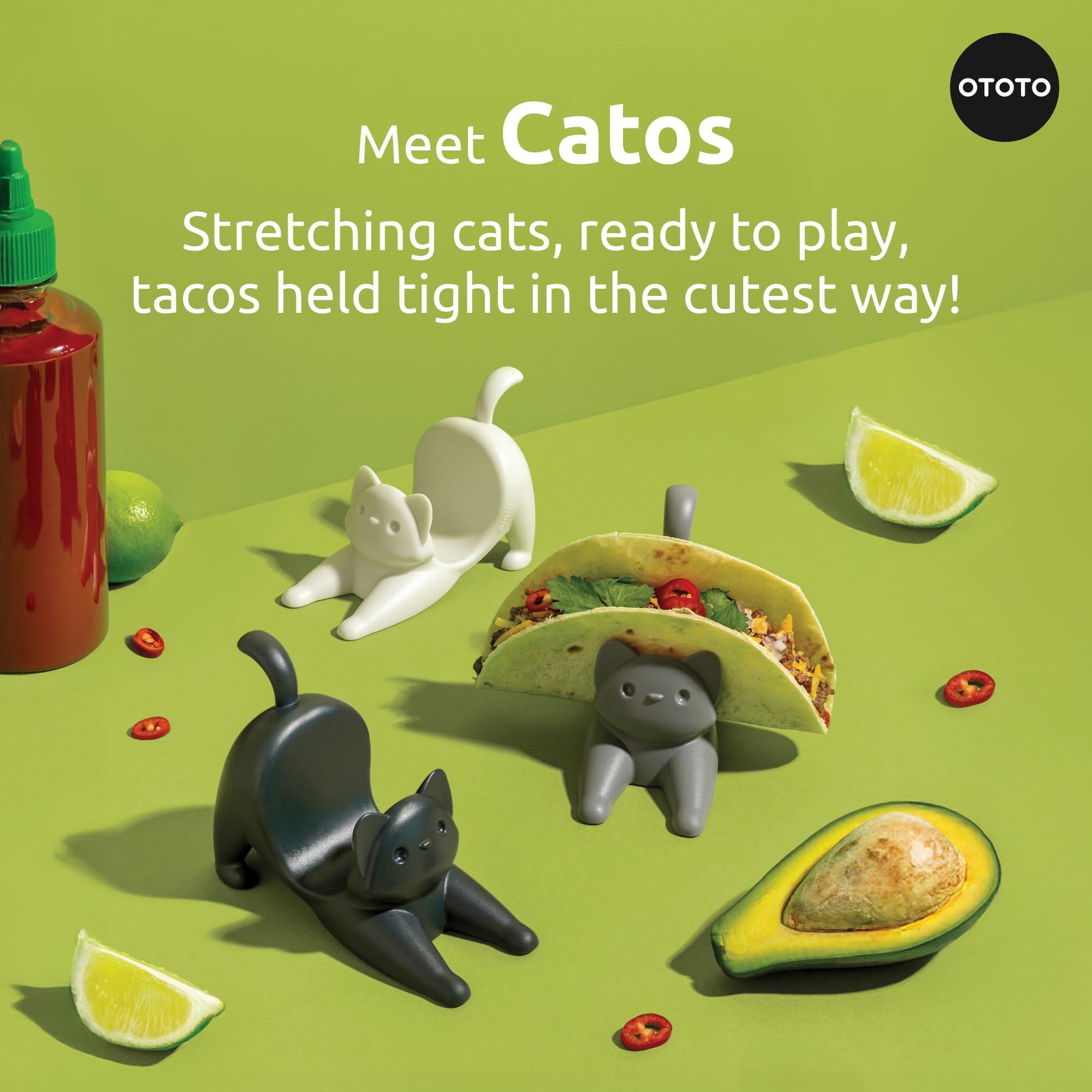 OTOTO Catos, soporte taco vertical evita derrames y facilita rellenar