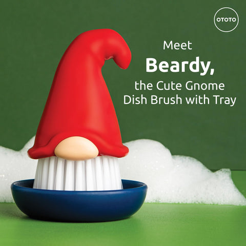 Beardy Gnome OTOTO: fregado adorable para utensilios y platos.