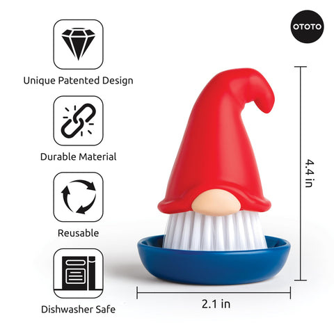 Beardy Gnome OTOTO: uso diario para platos y utensilios, con limpieza eficiente.