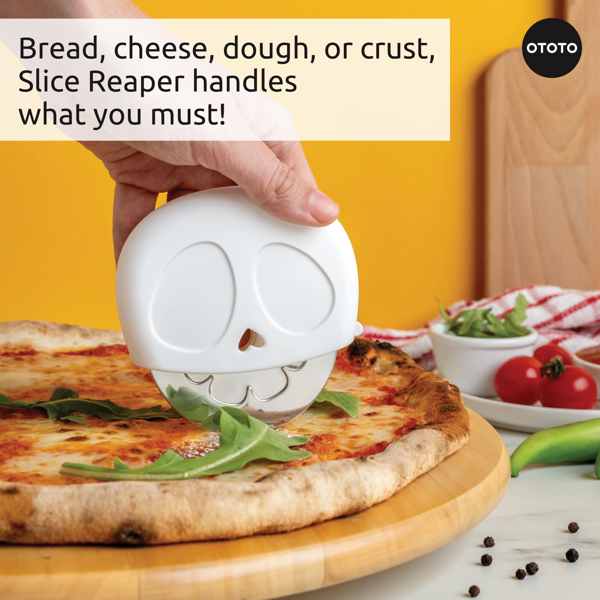 OTOTO corte-preciso-acero-inoxidable, perfecto para pizza, pan y queso