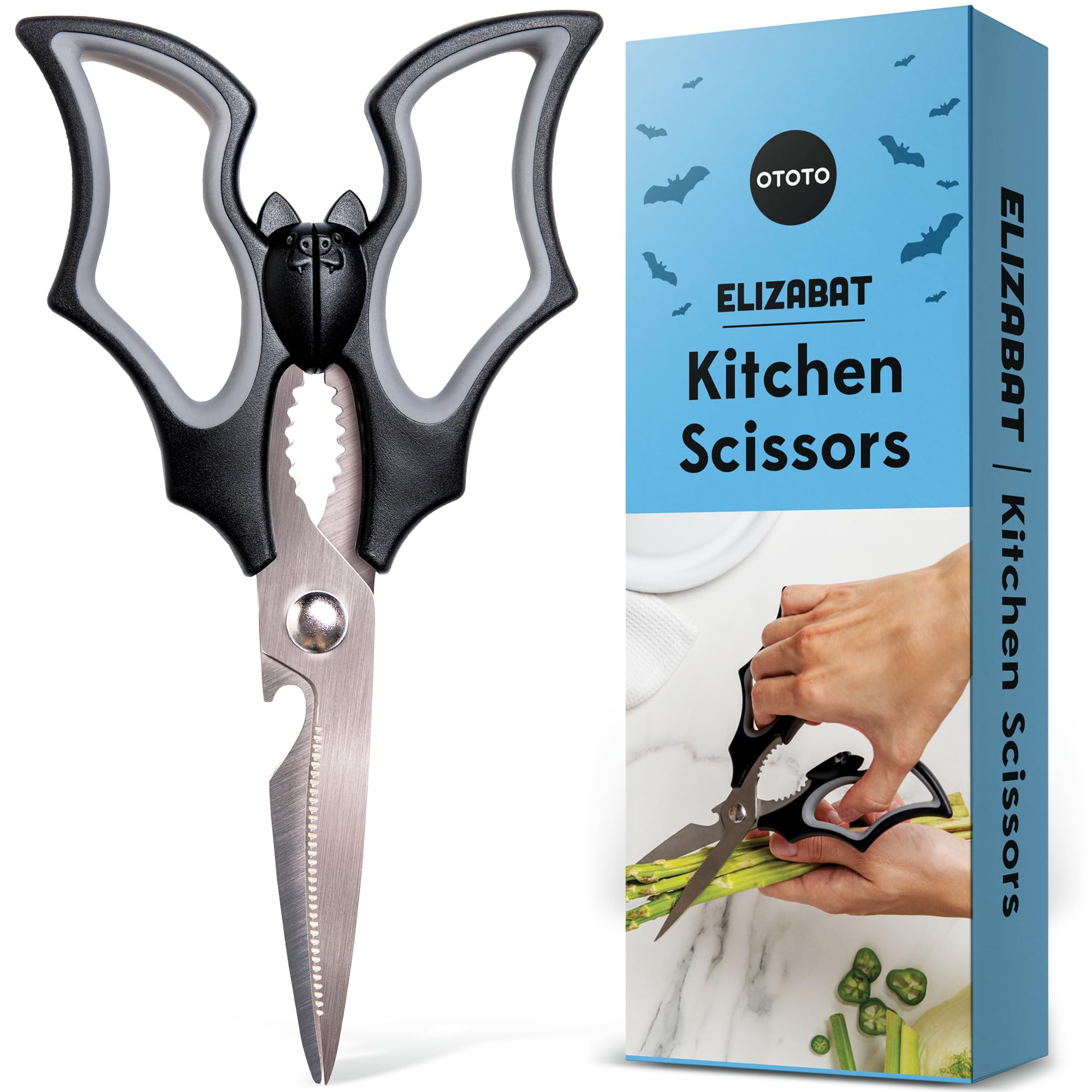 Tijeras OTOTO Elizabat murcielago: corte preciso para verduras y carnes.