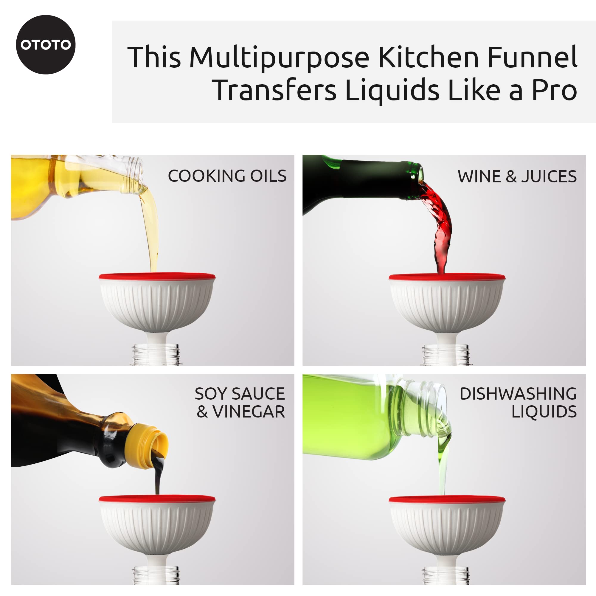 OTOTO Embudo hongo divertido y práctico, perfecto como regalo creativo de cocina.