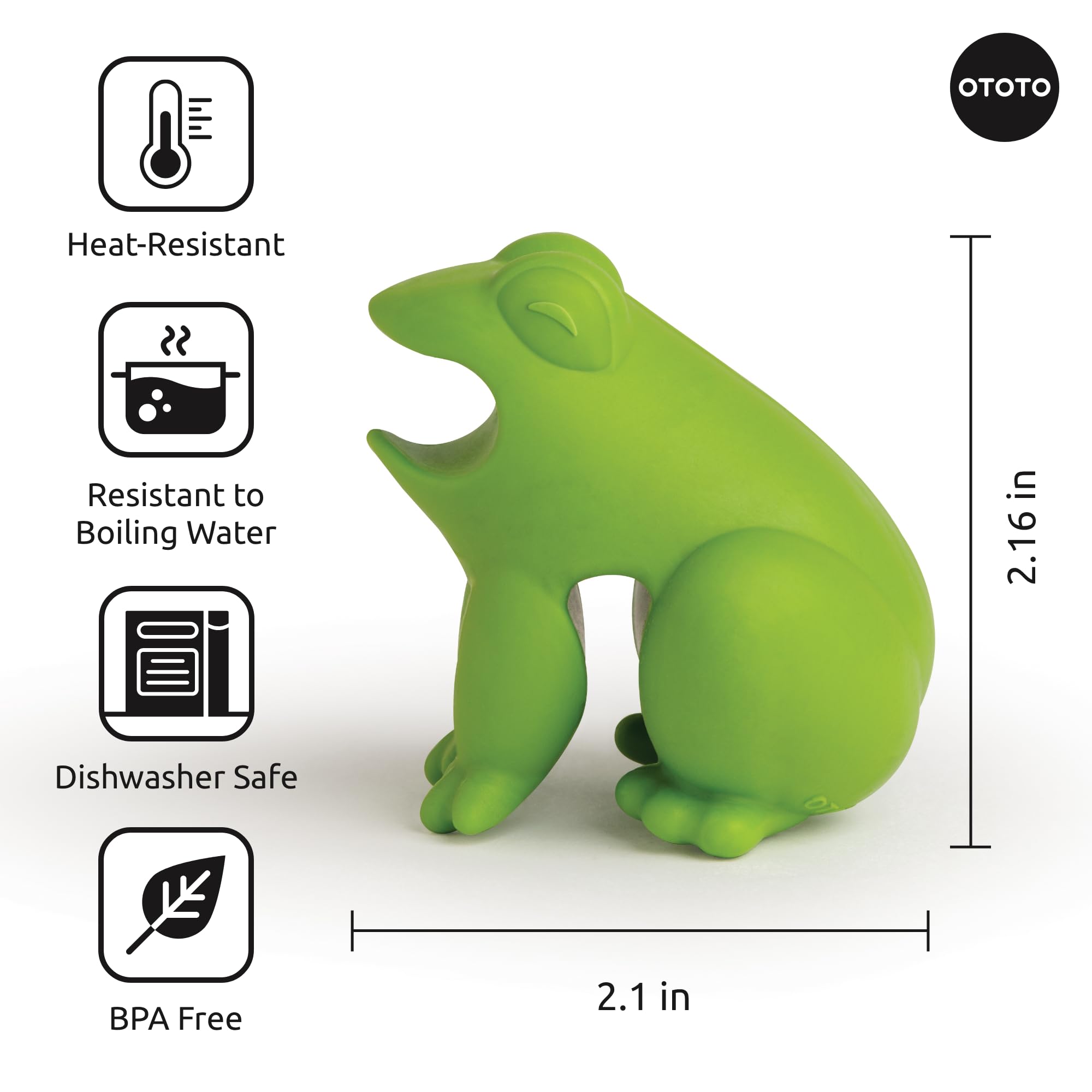 OTOTO HopTop sapo es apto para lavavajillas y fácil de limpiar.