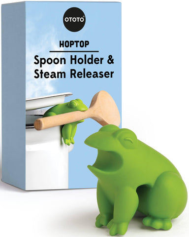 OTOTO HopTop sapo posa-cucharas en la estufa para evitar goteos.