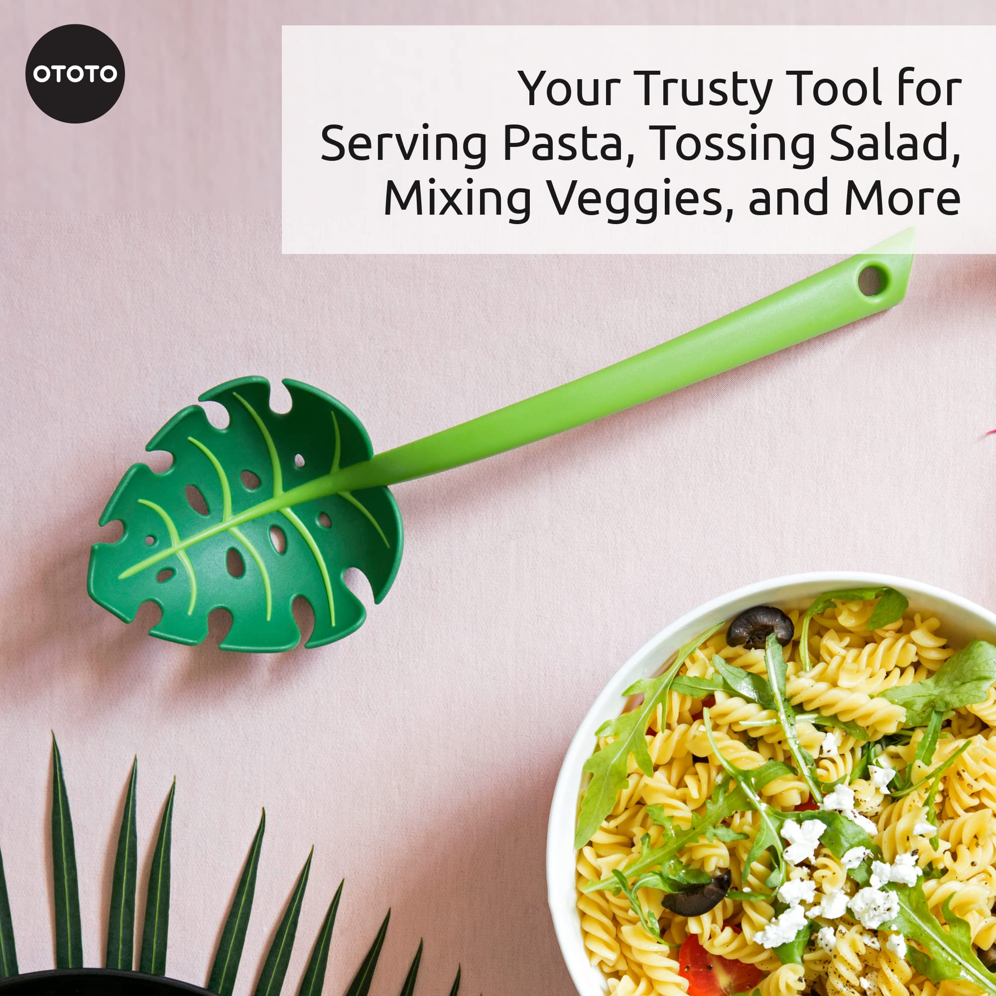 OTOTO Jungle Spoon Monstera, limpieza fácil y apta para lavavajillas.