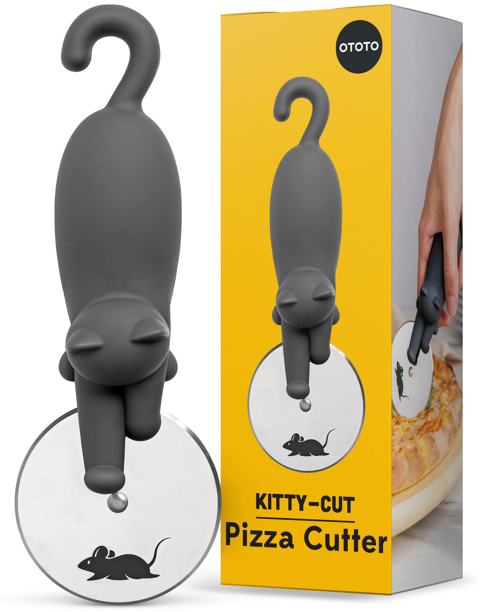 OTOTO Kitty Cut cortador de pizza en rueda para rebanadas precisas en casa