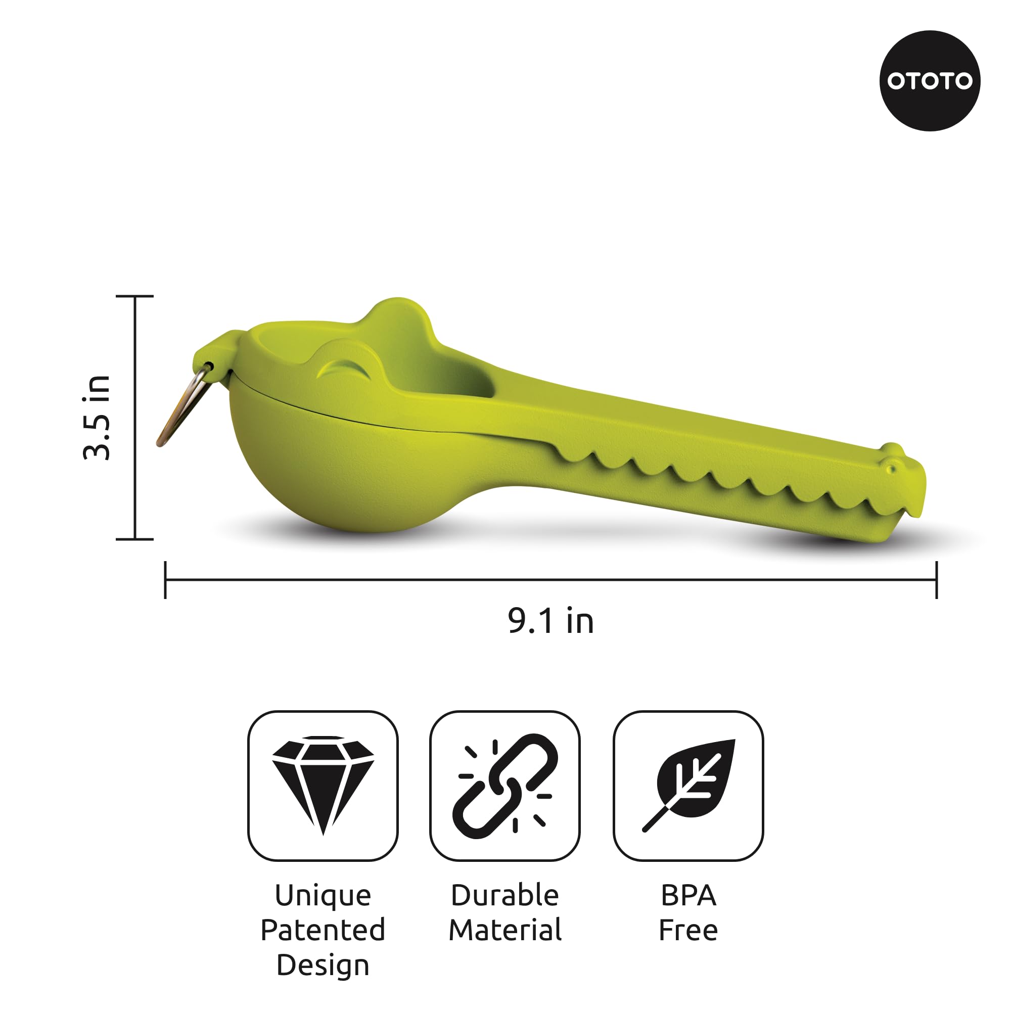 OTOTO Lemongator diseño divertido, añade personalidad a la cocina.