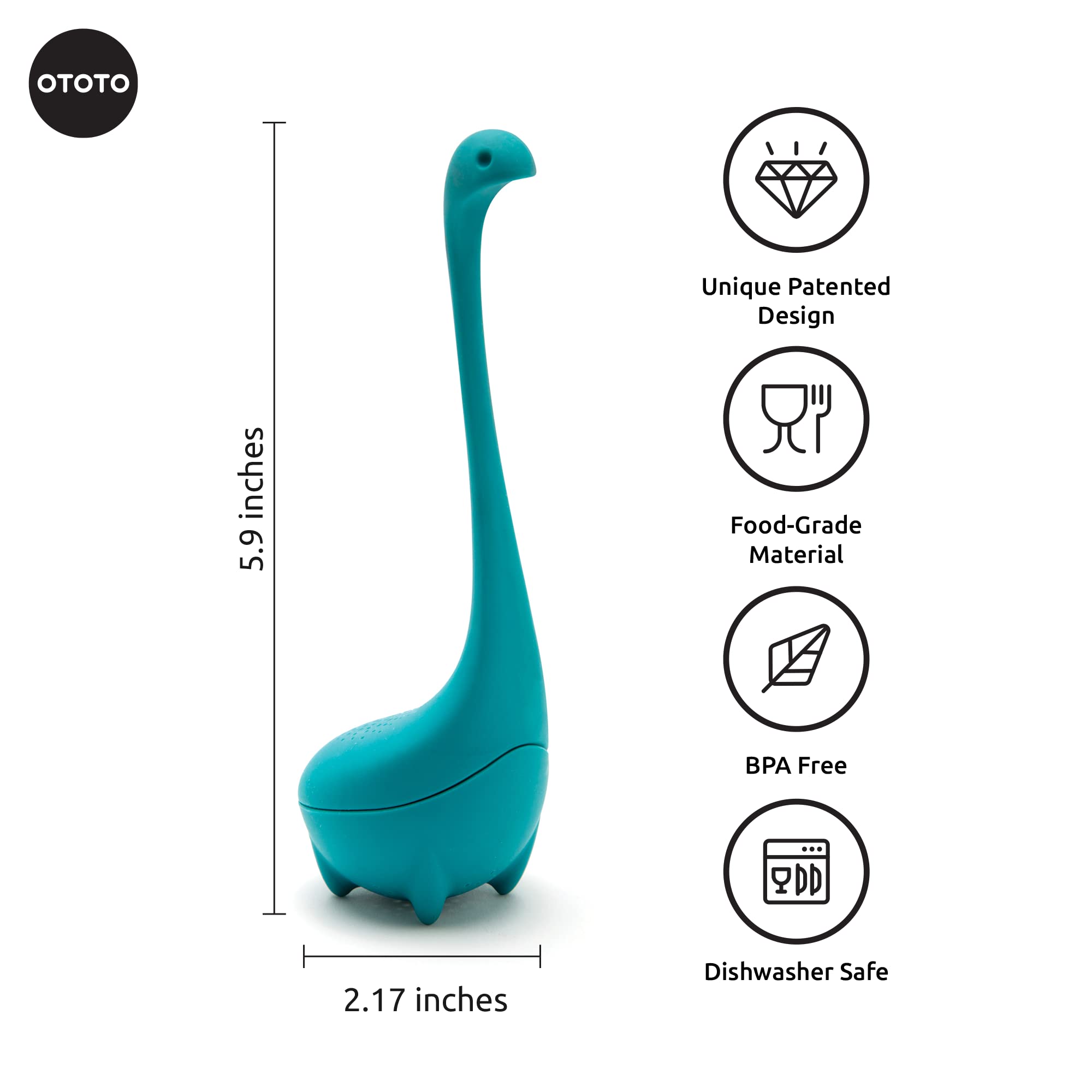 OTOTO Nessie en taza infusionando té con facilidad