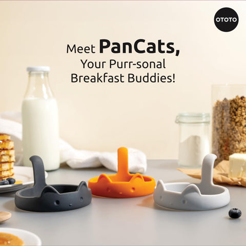 OTOTO PanCats: aros naranjas para desayunos divertidos con forma correcta.