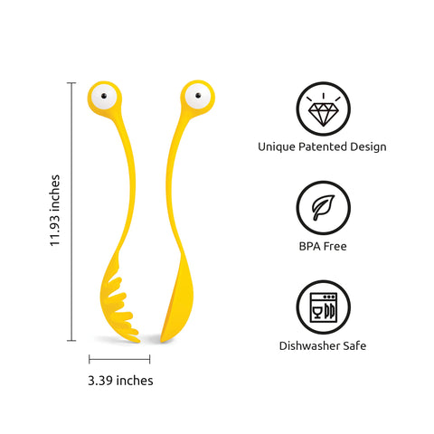 OTOTO Pasta Monsters tenedor de ensalada con diseño divertido para niños