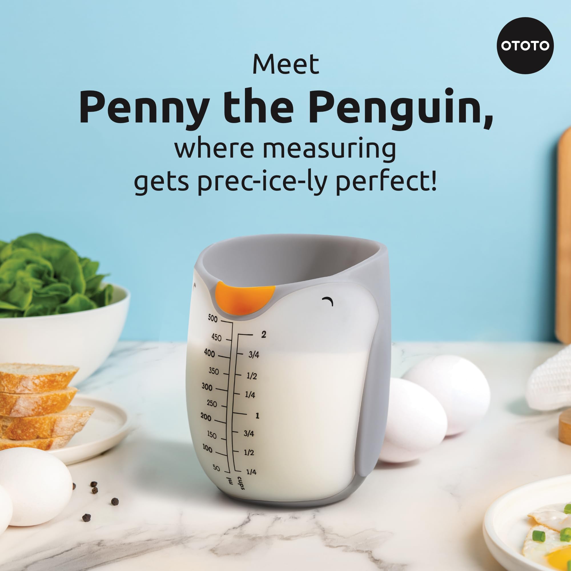 OTOTO Pingüino Penny, vertidor preciso para verter sin derrames en la cocina