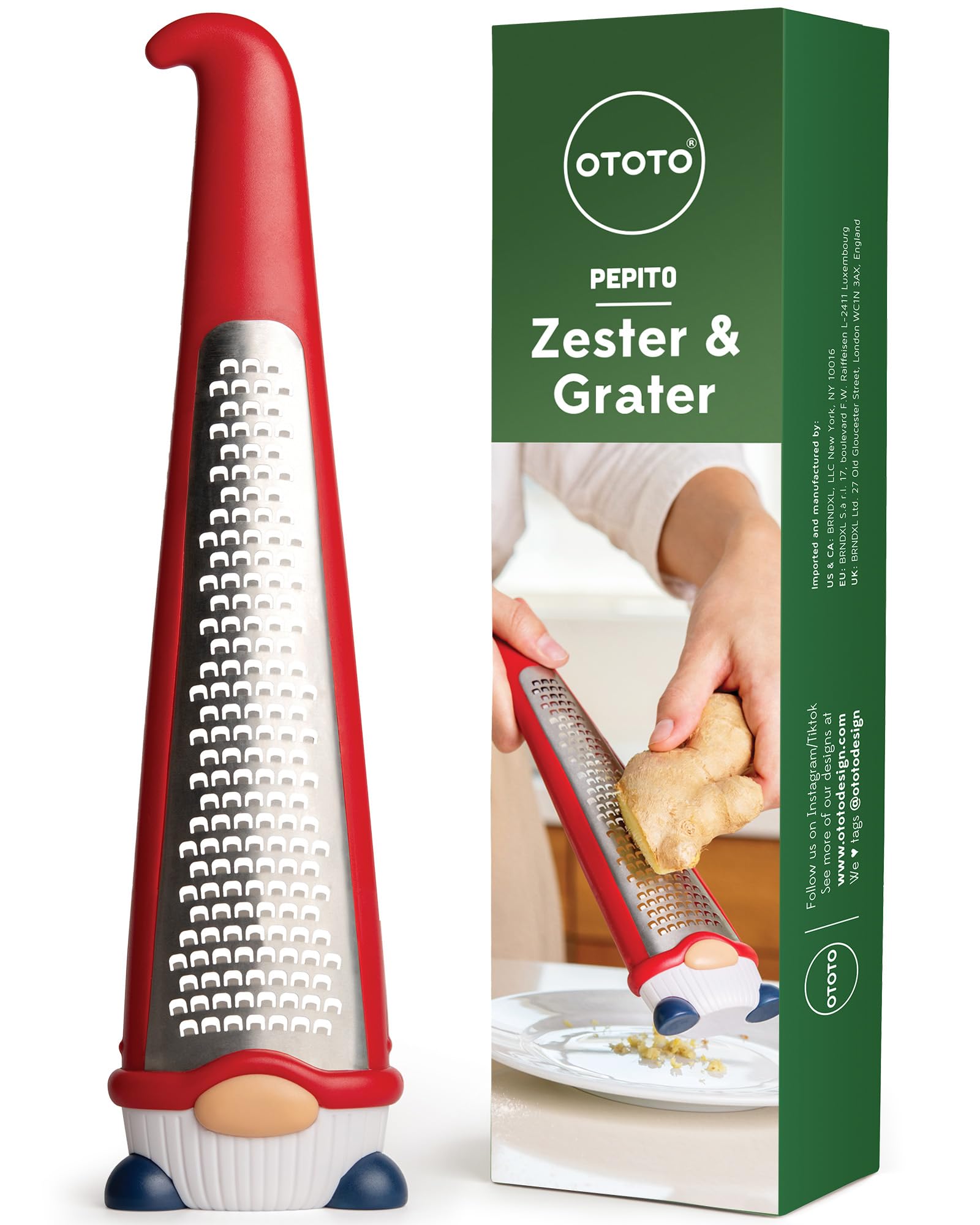 Pepito OTOTO, rallador gnomo para queso, ideal para espolvorear parmesano.