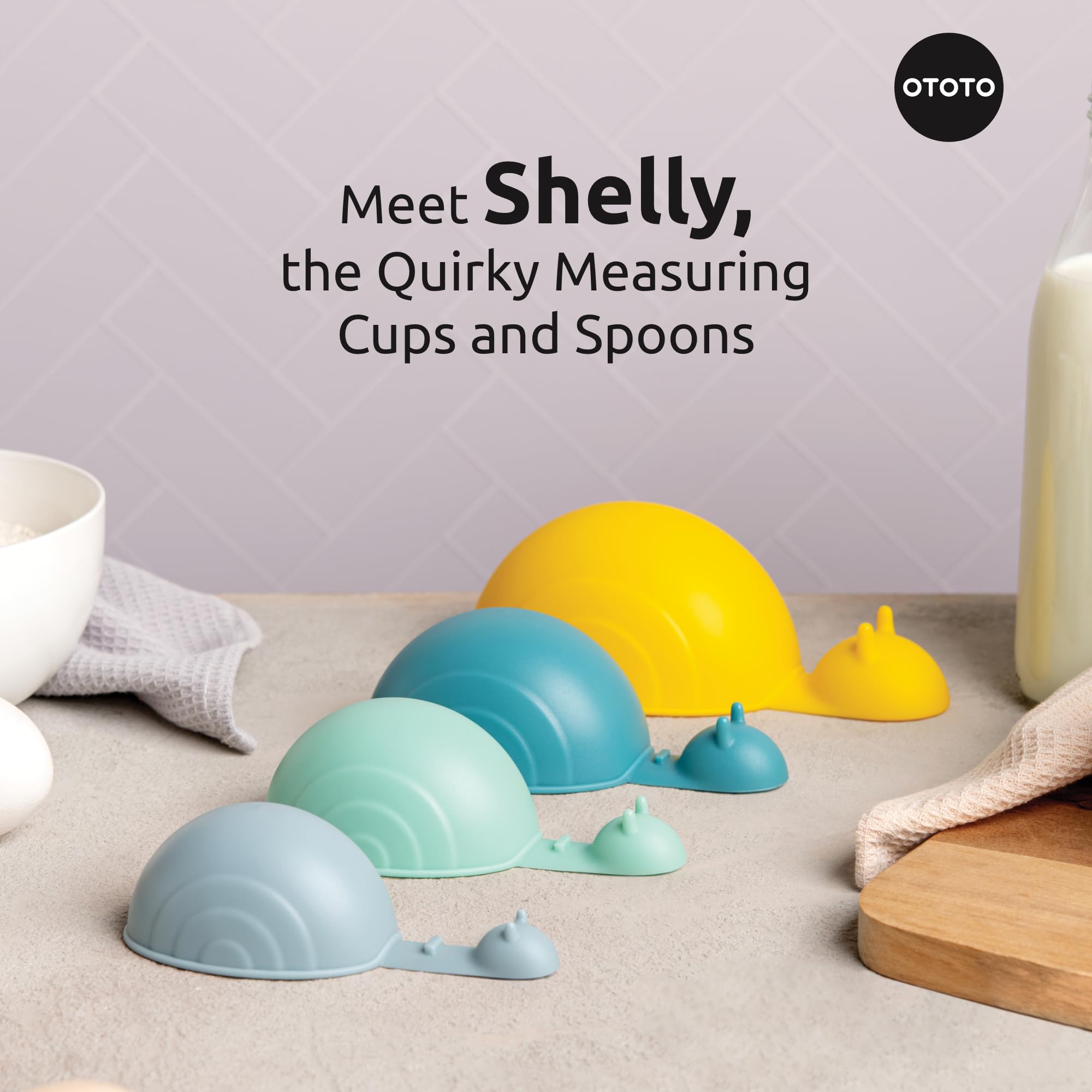 OTOTO Shelly: cucharas apilables para ahorrar espacio y limpieza fácil.