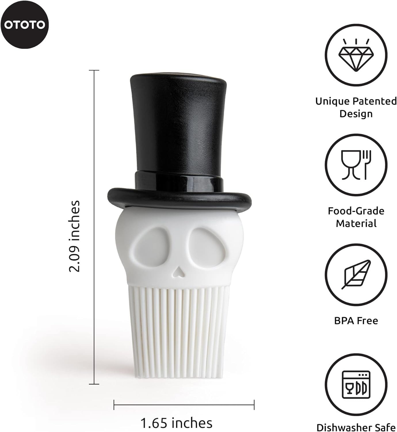 OTOTO Skully pincel para carne, glaseado preciso