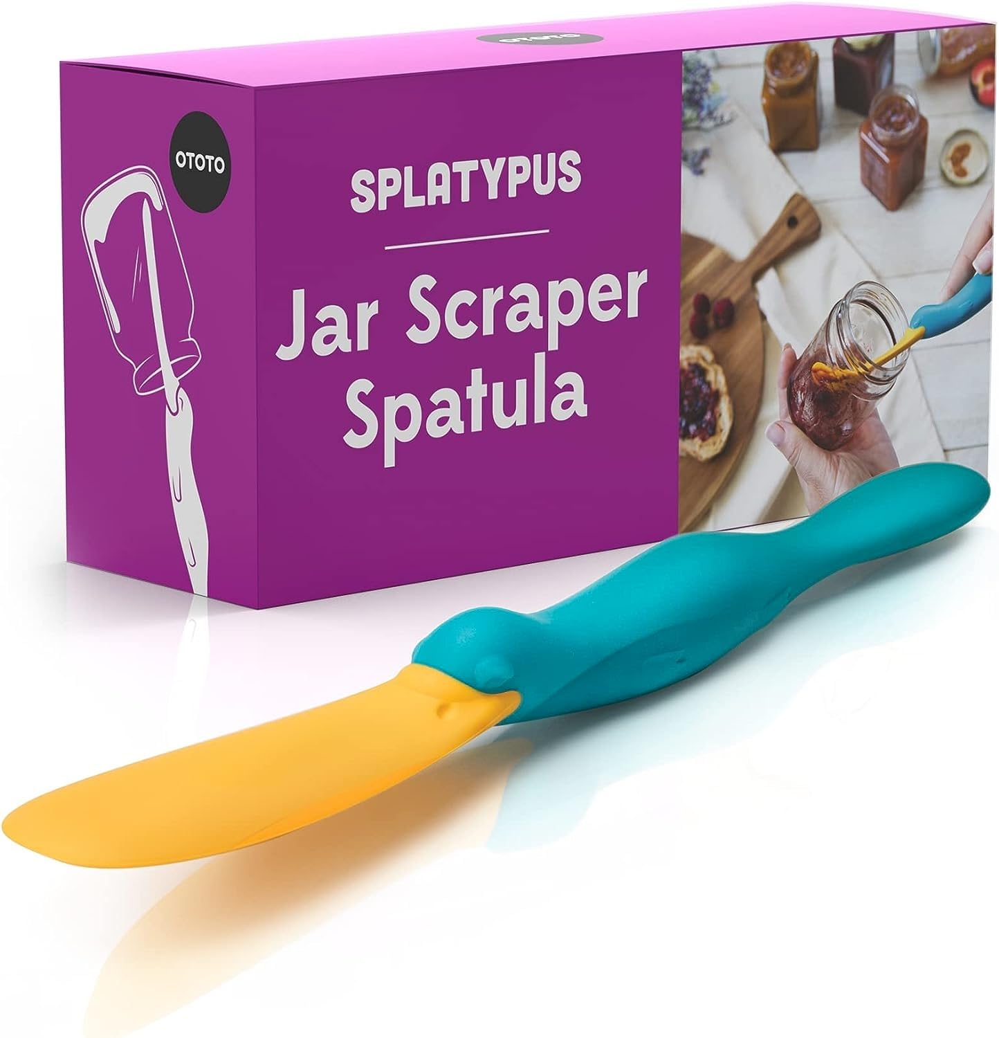 OTOTO Splatypus espátula para frascos, untado sin desperdicio.