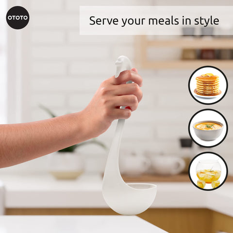 OTOTO Swanky resistente al calor, ideal para remover y servir caldos calientes.