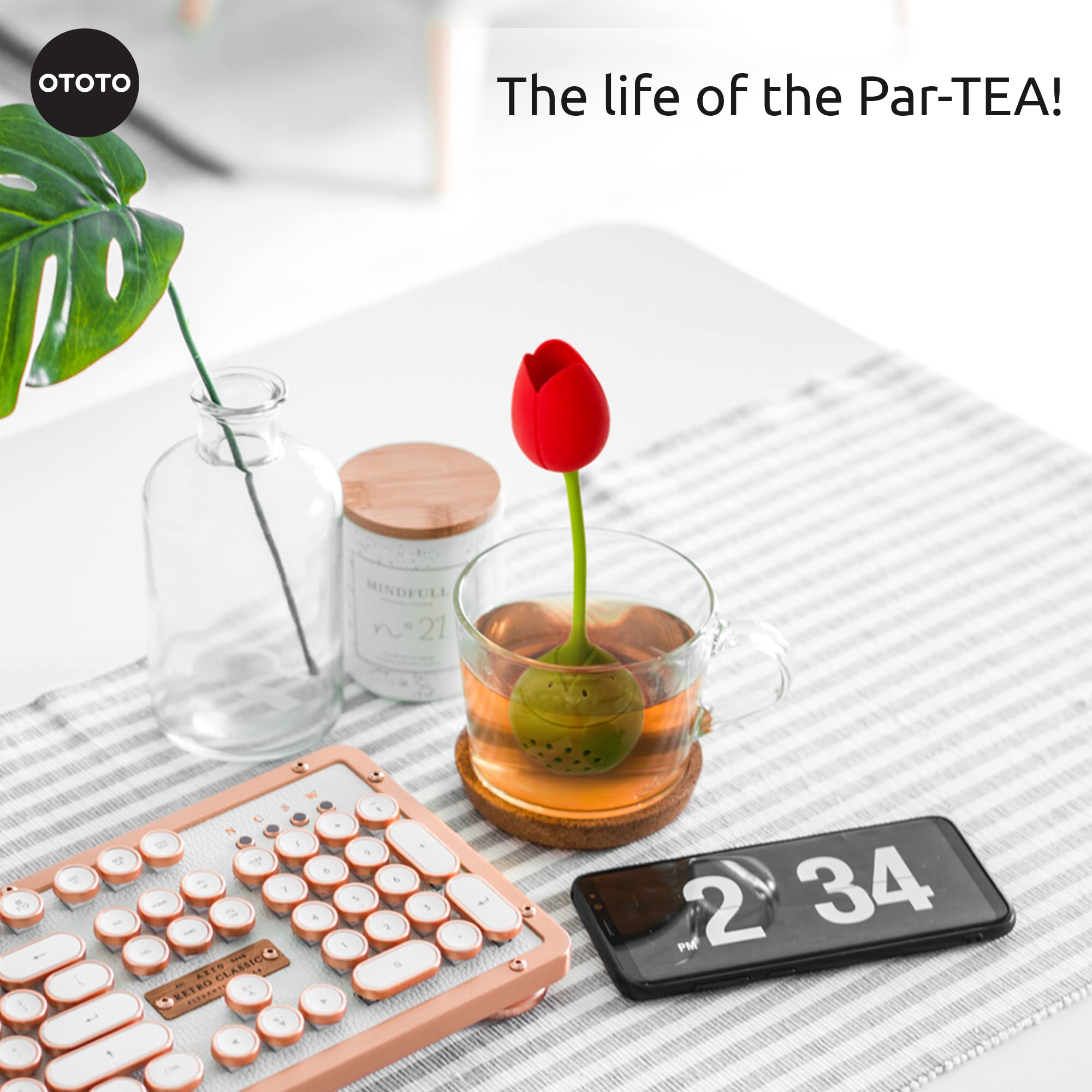 Infusor Tulip con diseño premiado de OTOTO para rituales de té