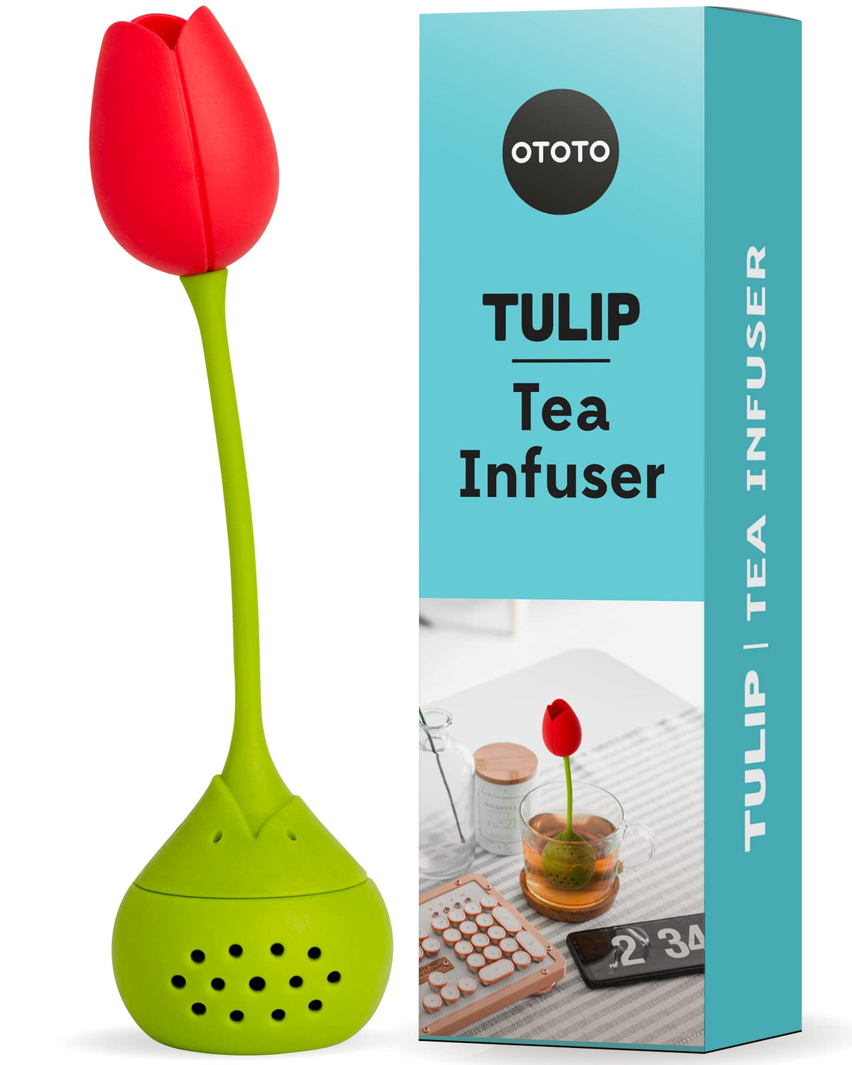 Infusor Tulip de OTOTO en taza para té aromático rápido