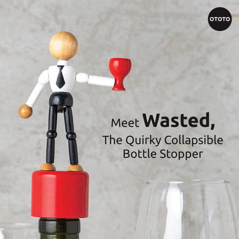 OTOTO WASTED diseño-divertido: tapón de vino que añade humor a la mesa