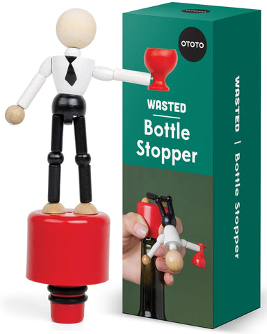 OTOTO WASTED tapón-vino: sellado fiable para evitar derrames entre sorbos