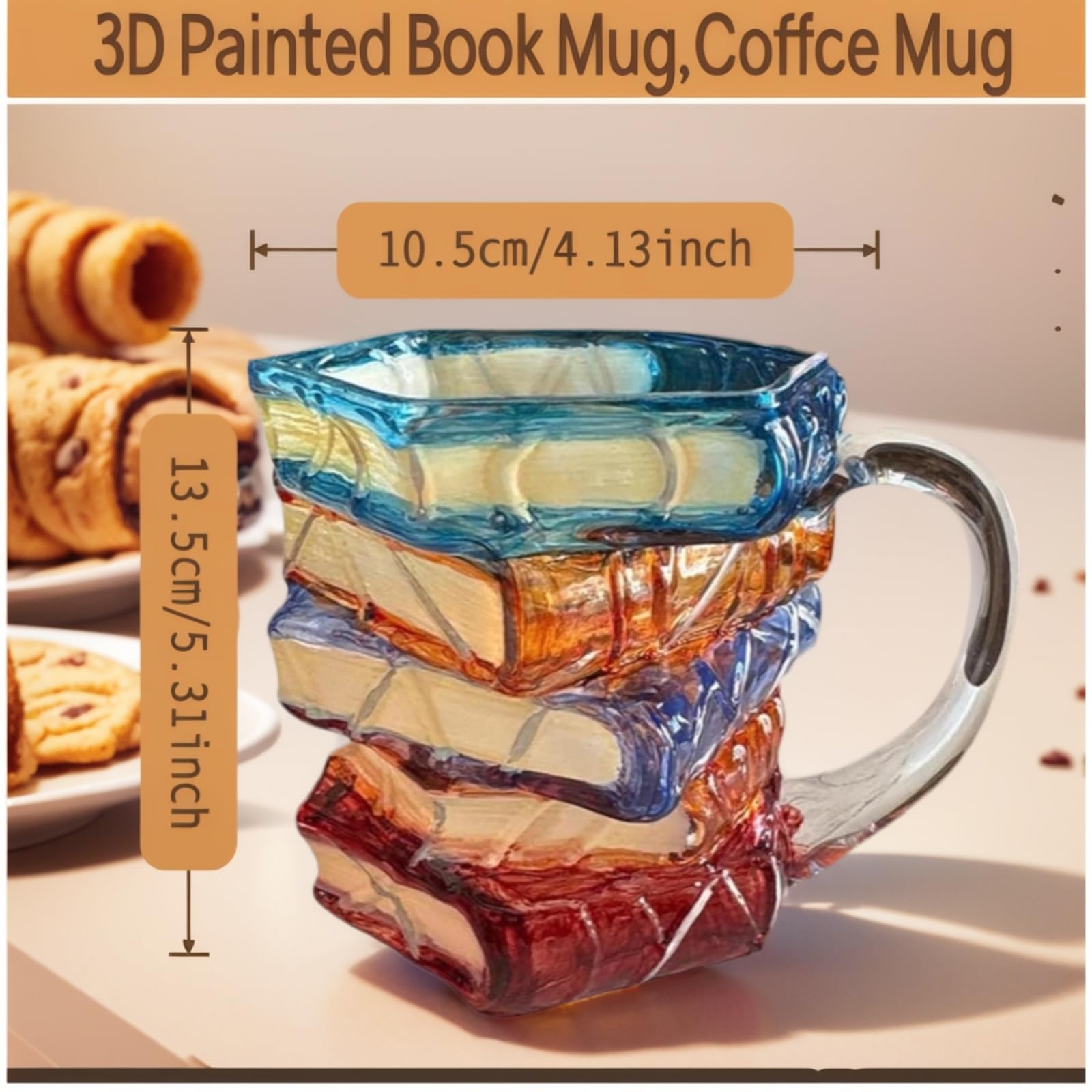 OTTNSA mango ergonómico, taza cómoda para largas sesiones de lectura.