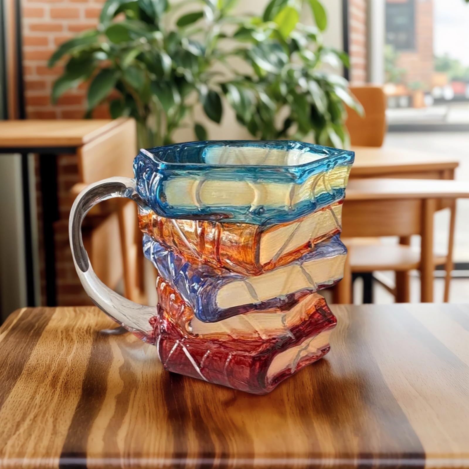 OTTNSA uso múltiple, taza decorativa de libros que decora la estantería.