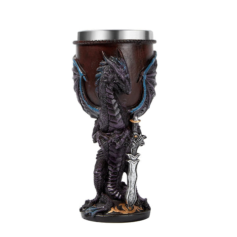 Ottalent copa dragon purpura con espada y alas, ideal para coleccion.
