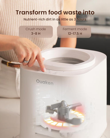 Ouaken, modo Crush para reducir residuos con bajo consumo.