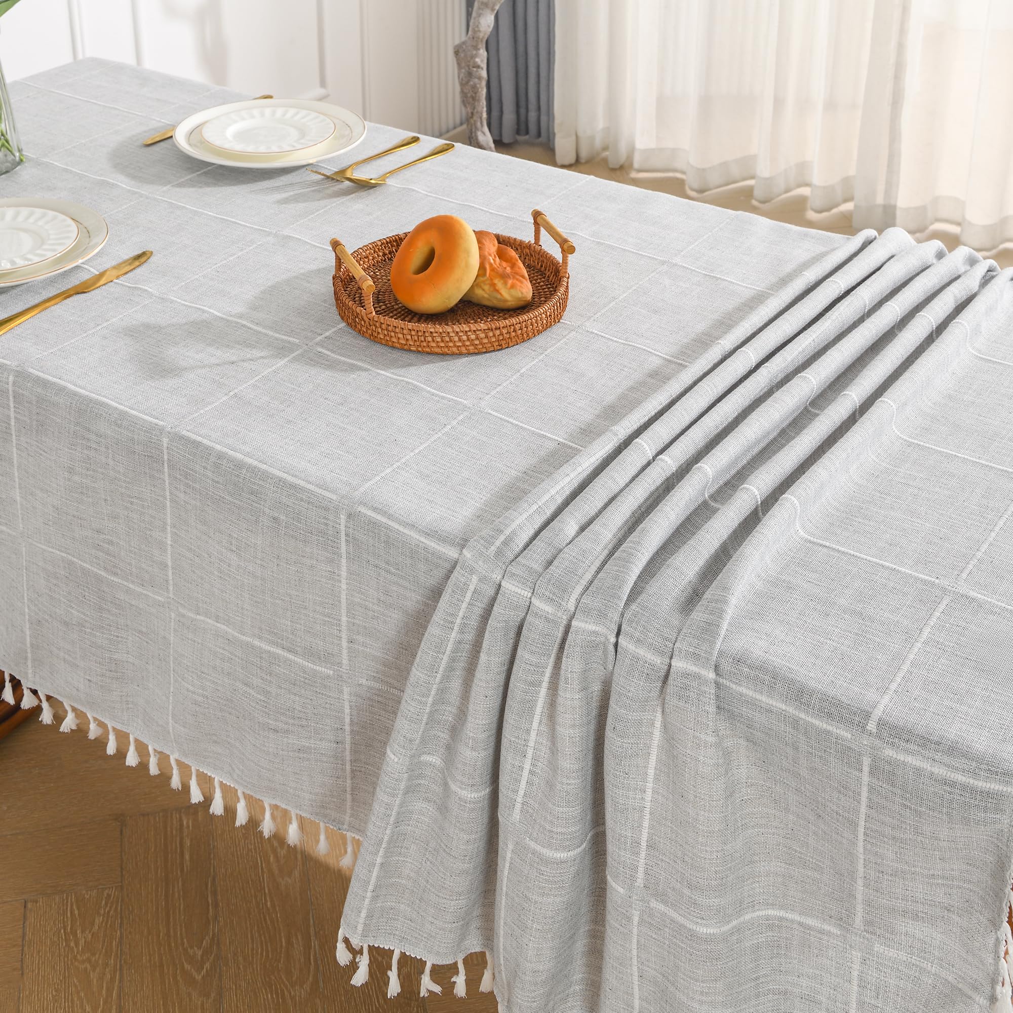 Mantel Oubonun con flecos, detalle decorativo para la mesa