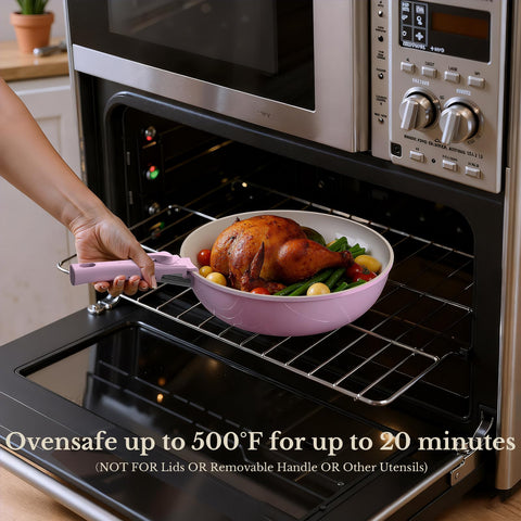OUBRL almacenamiento compacto en rosa para cocinas pequeñas.