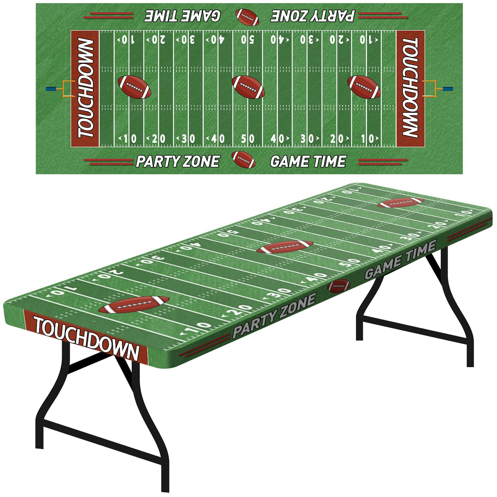 Oudain cubierta para mesa de fútbol 6 pies con diseño de campo para fiestas.