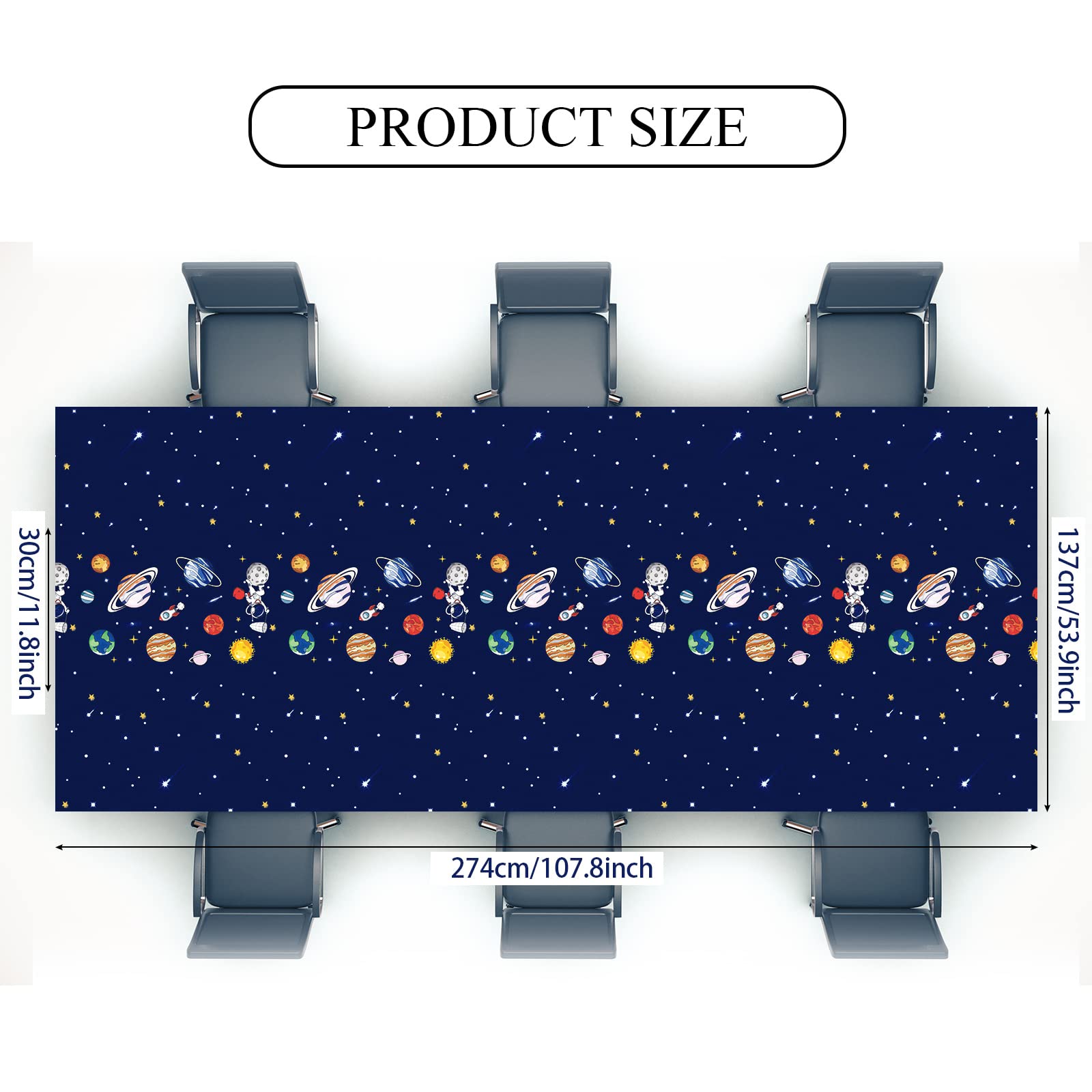 Manteles Oudain con estrellas sobre fondo azul para decoración