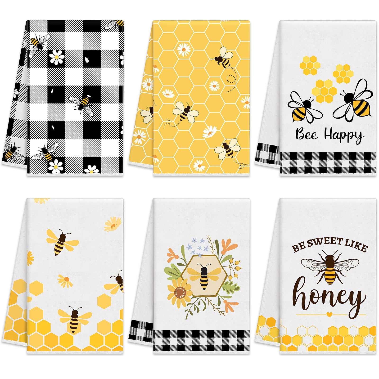 Toallas Oudain con diseño de abeja, ideal para secar manos rápidamente.