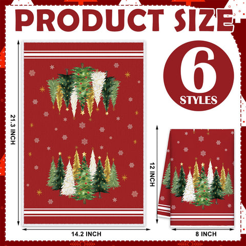 Oudain toallas navidad plaid rojo-verde para decoración y uso diario.