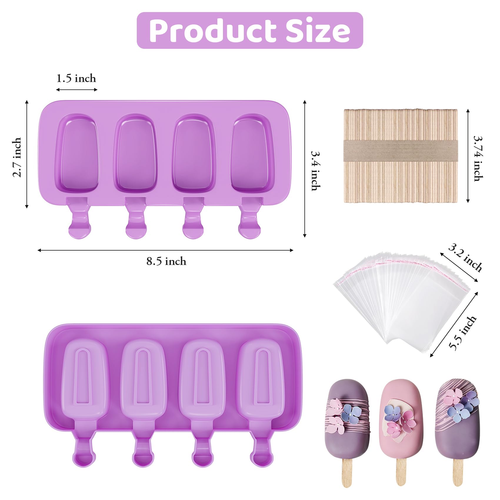 Palitos de madera Ouddy Life 50 para paletas listas