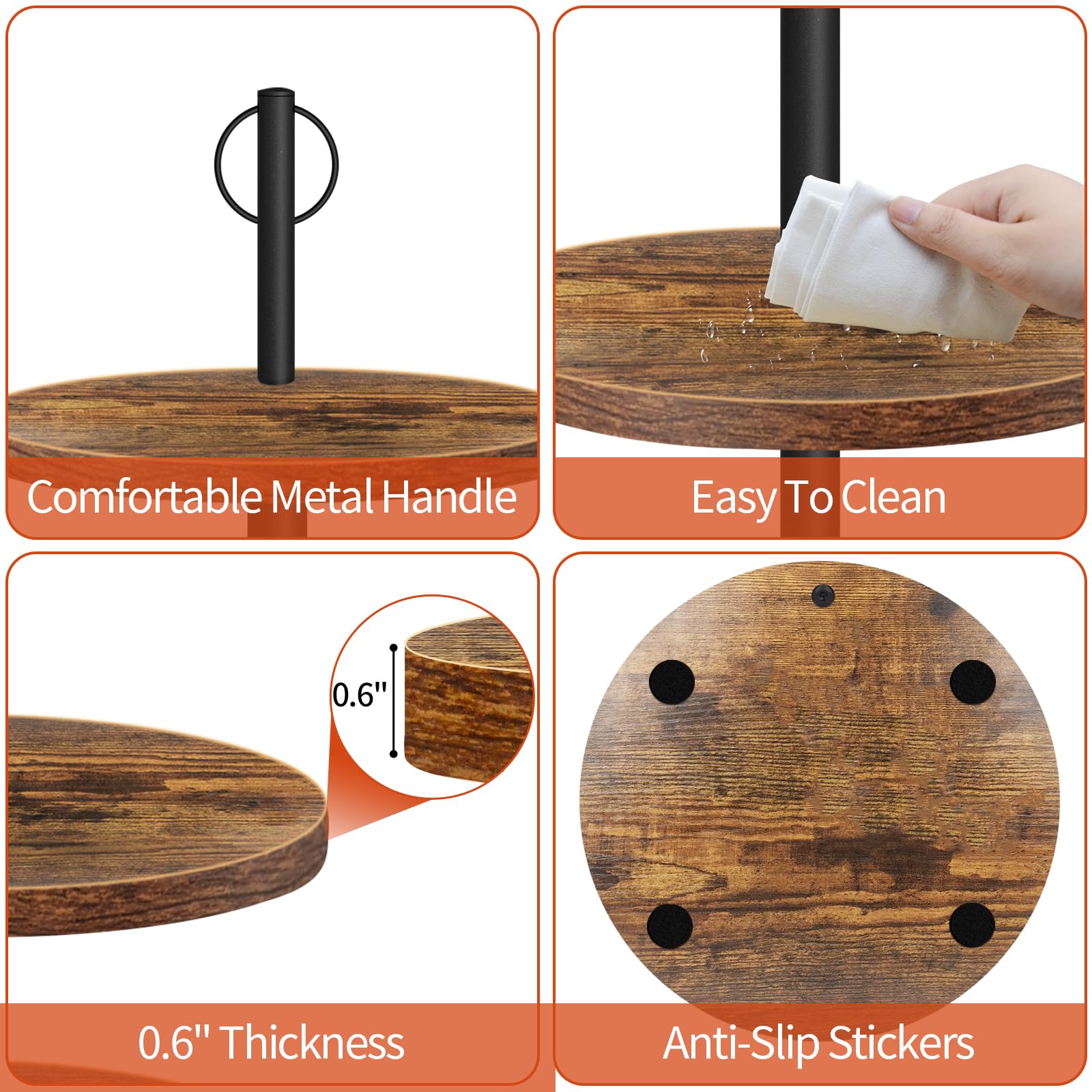 OugeWood base para pastelitos espaciados, fácil acceso para invitados.