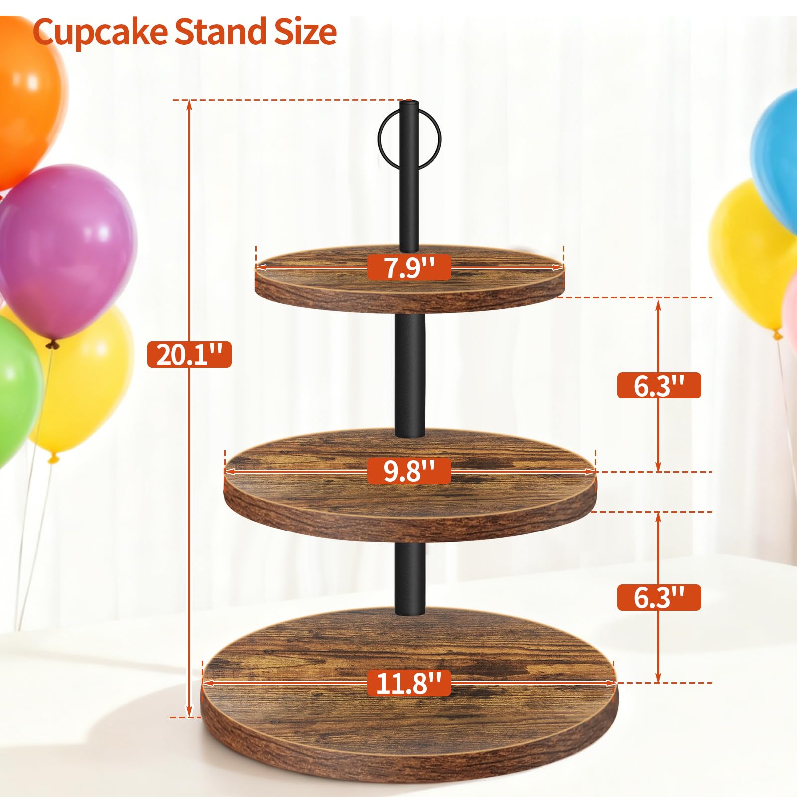 OugeWood expositor de dulces, diseño rústico, display versátil para eventos.