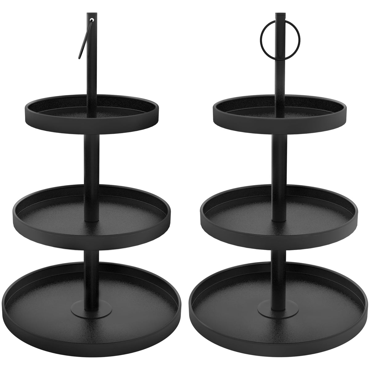OugeWood soporte para pastelitos 3 niveles negro, exhibe dulces con elegancia.