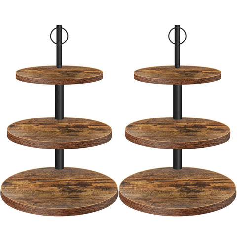 OugeWood soporte para pastelitos tres-niveles de madera, ideal para bodas.