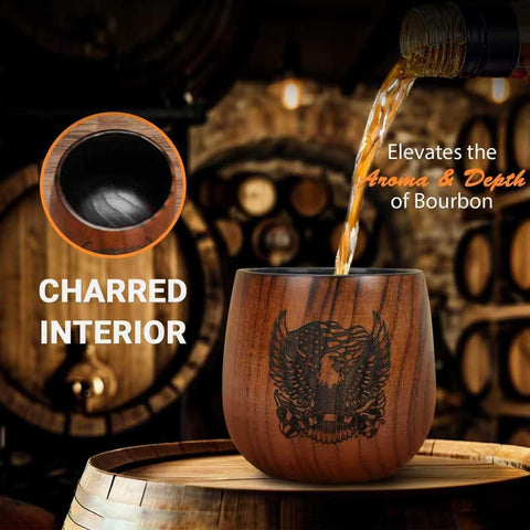 OUHT vaso de madera resistente, ideal para exterior y viaje.