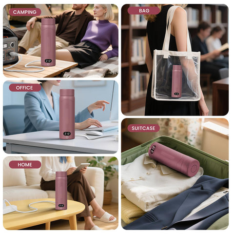 Uso diario: viaje, oficina y hotel con OULONGER para bebidas rápidas.