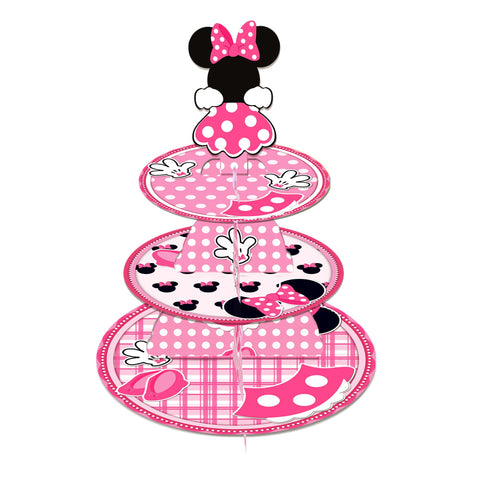 OULUN Minnie rosa, base de cupcakes de 12 pulgadas para bodas.